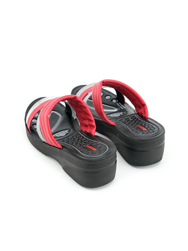 Yazlık Kadın Yüksek Topuk Anatomik Rahat Taban Günlük Terlik - Görsel 5