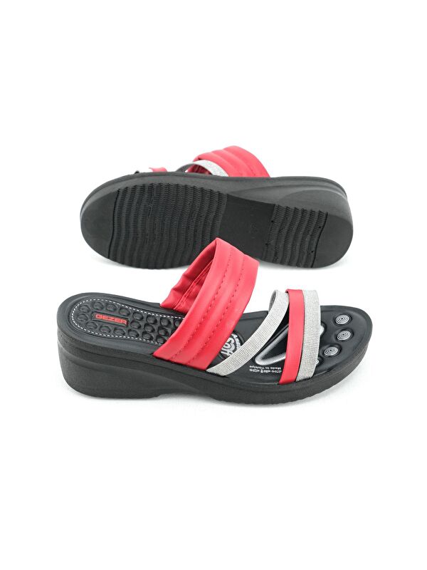 Yazlık Kadın Yüksek Topuk Anatomik Rahat Taban Günlük Terlik - Görsel 6