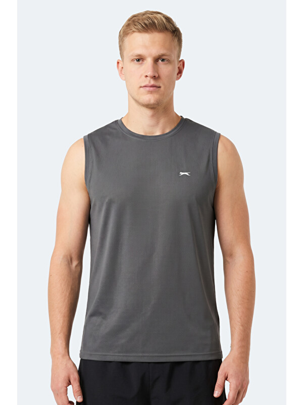SLAZENGER HEROFIT IN Erkek Kolsuz Koyu Gri Atlet