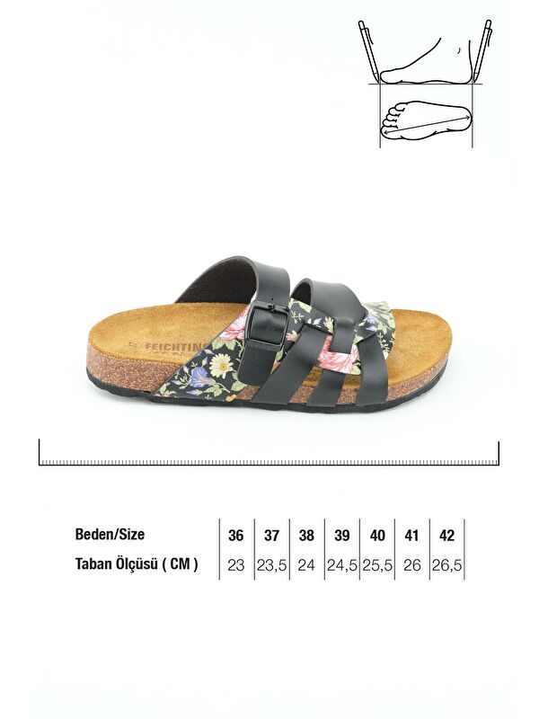 Feichtinger Der Bio Yazlık Kadın İç Taban Hakiki Deri Mantar Taban Günlük Terlik - Görsel 3
