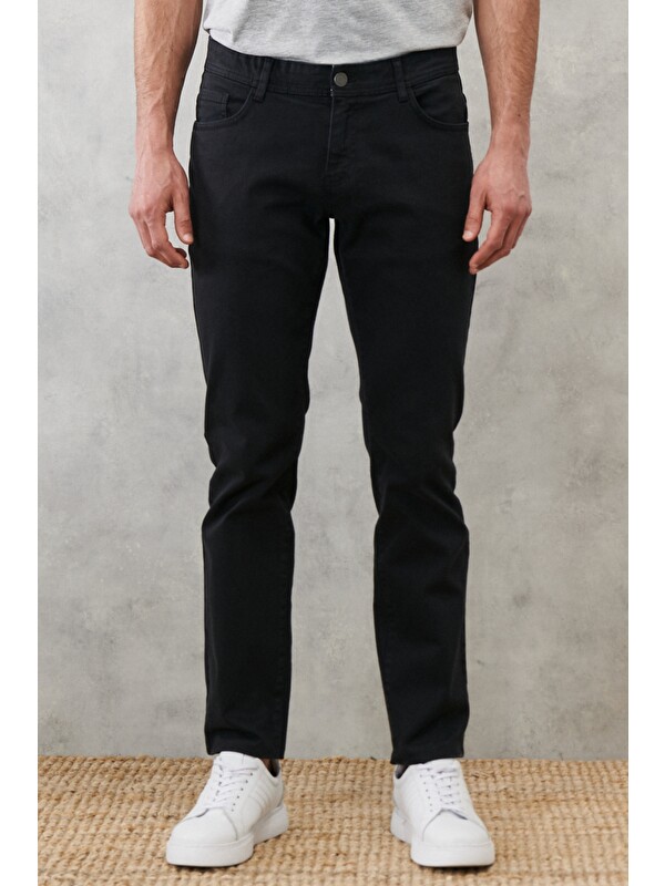 Altınyıldız Classics Erkek Siyah 360 Derece Her Yöne Esneyen Rahat Slim Fit Pantolon