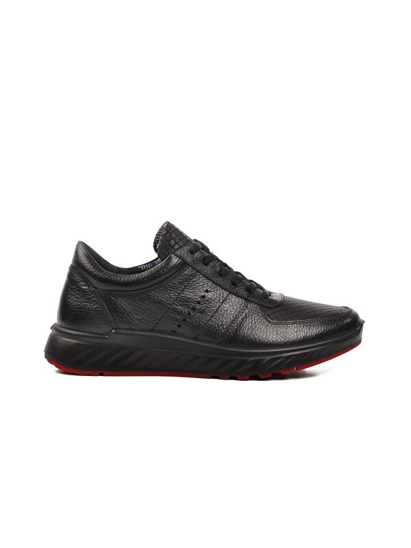 Esse Siyah Hakiki Deri Erkek Sneaker 28837 - Görsel 2