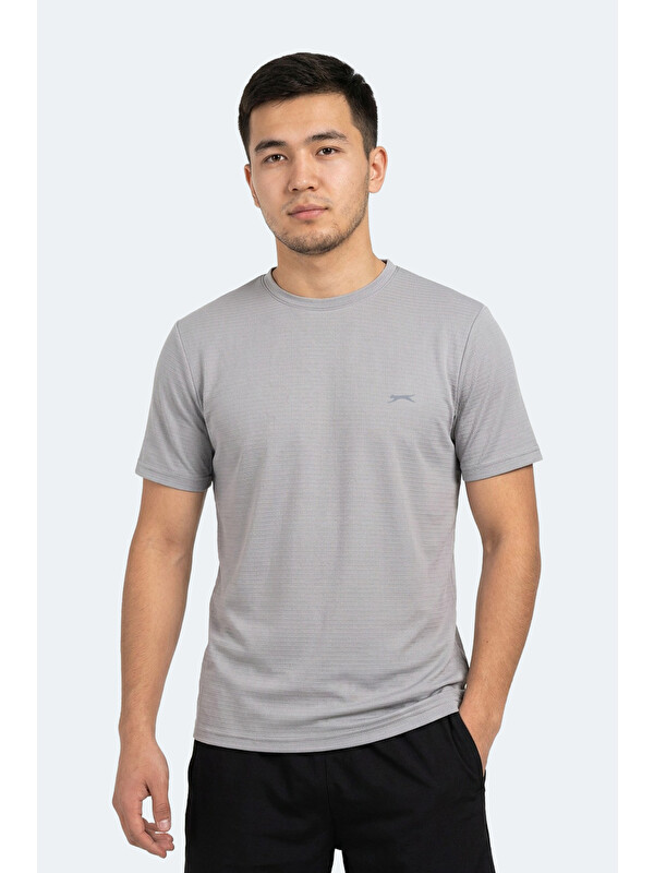 SLAZENGER HUGGER Erkek  Gri Tişört
