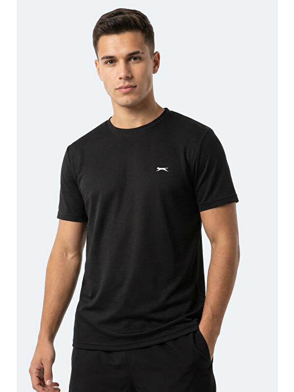 SLAZENGER HUGGER Erkek  Siyah Tişört