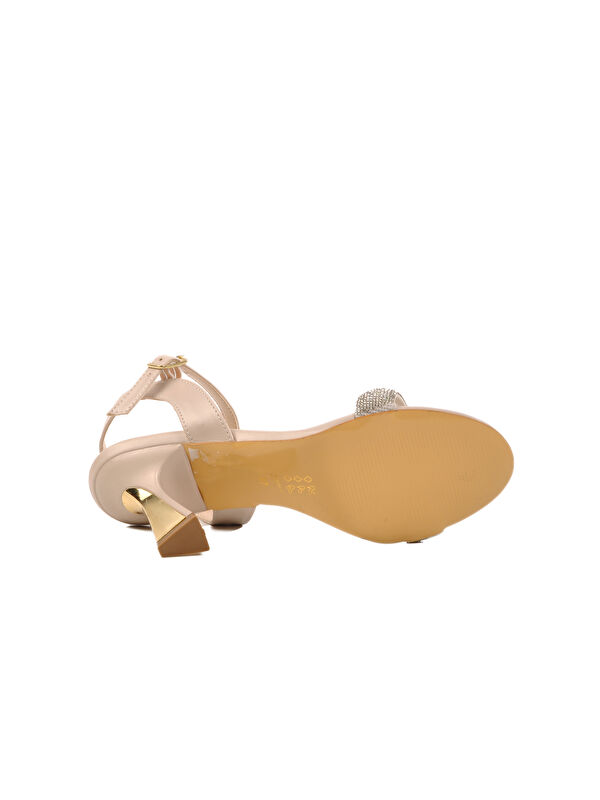 Bej Taşlı Kadın Abiye Ayakkabı 248216 Z - Görsel 6