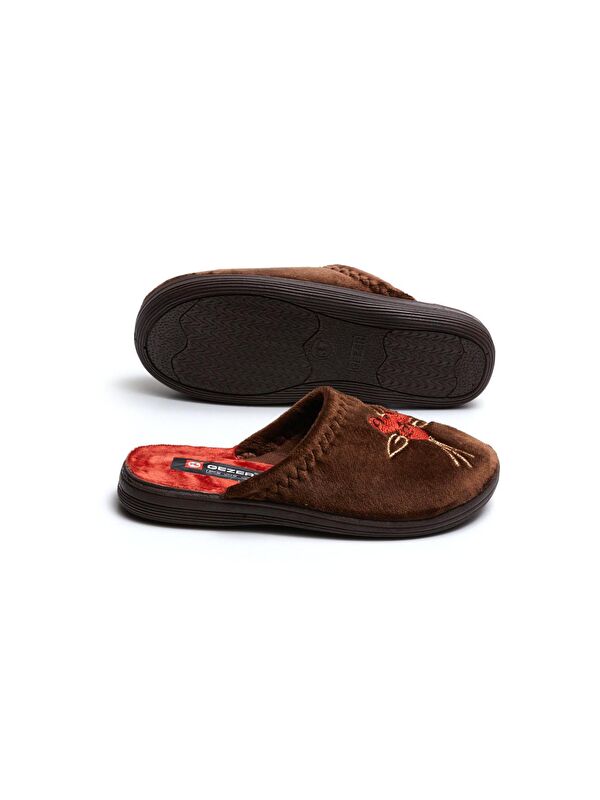 Gezer Bordo Gezer Kışlık Kadın Terlik