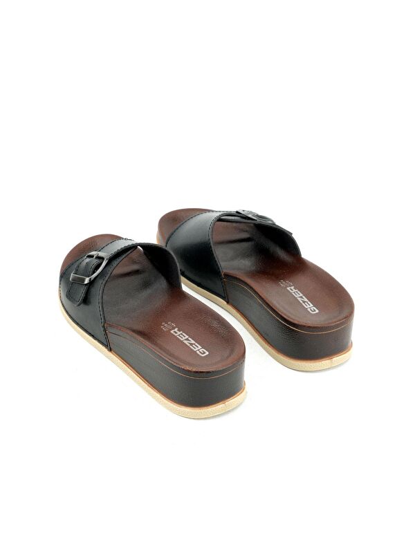 Yazlık Kadın Tek Toka Ayarlanabilir Suni Deri Terlik - Görsel 5