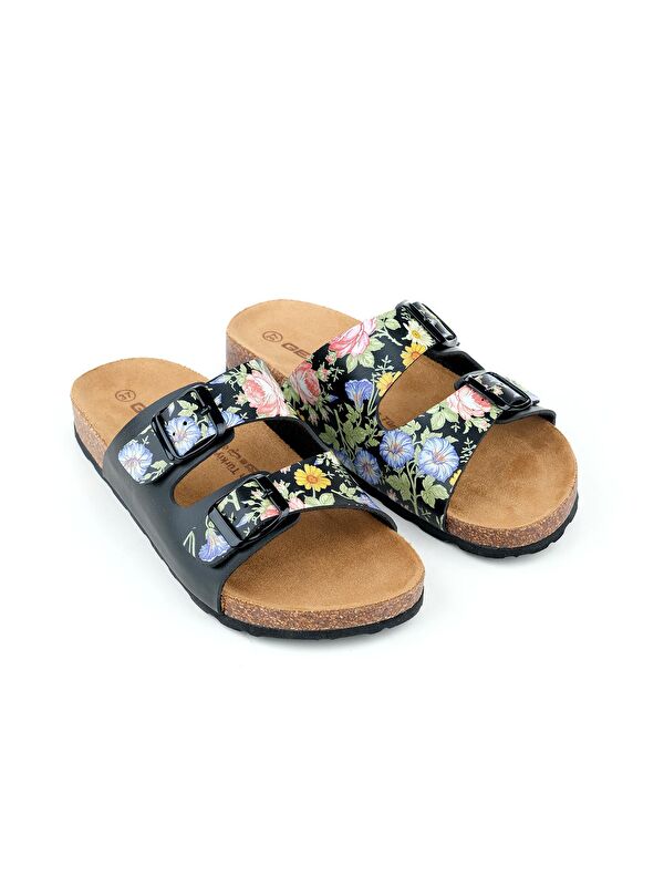 Kadın Yazlık İki Toka Ayarlanabilir Fashion Terlik - Görsel 4