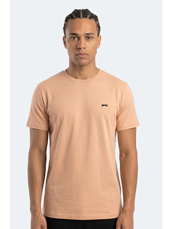 SLAZENGER ROSALVA T Erkek Pamuklu Vizon Tişört