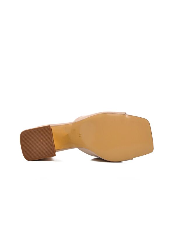 Bej Kadın topuklu Terlik 312164 - Görsel 6