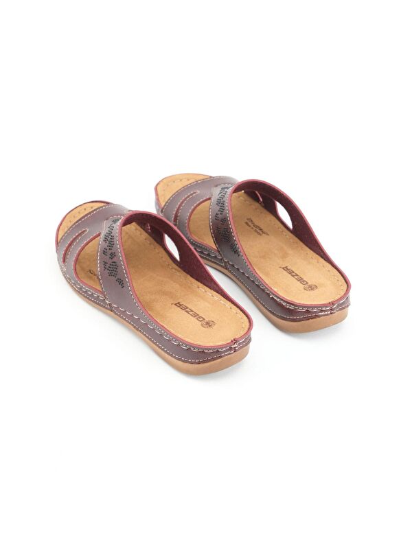 Yazlık Kadın Suni Deri Koleksiyon Terlik - Görsel 5