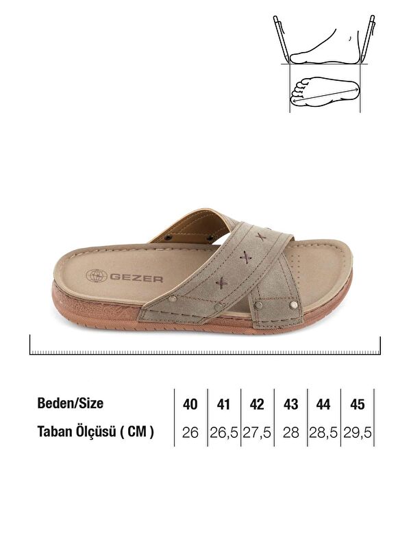 Yazlık Erkek Suni Deri Rahat Taban Günlük Terlik - Görsel 3