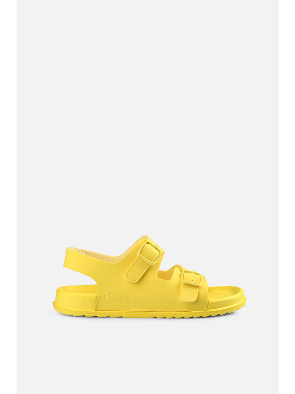 Miyu Basic Unisex Çocuk Sarı Sandalet - Görsel 3