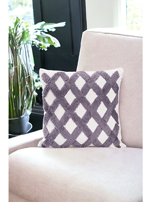 Asdiva Punch Tasarımlı Bohem Desenli Dekoratif Kırlent Kılıfı 45x45 Cm Etnik Otantik Panç