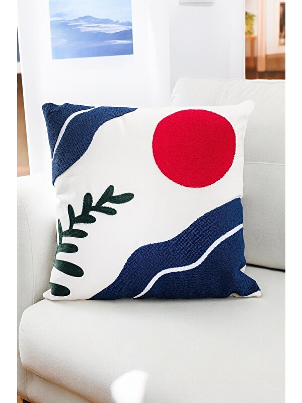 Asdiva Bohem 45x45 Özel Tasarım Punch Panç Süzene Desen Dekoratif Kırlent Kılıfı modern