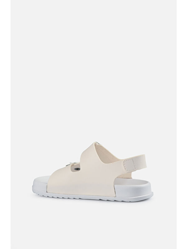 Miyu Basic Unisex Okul Öncesi Beyaz Sandalet - Görsel 4