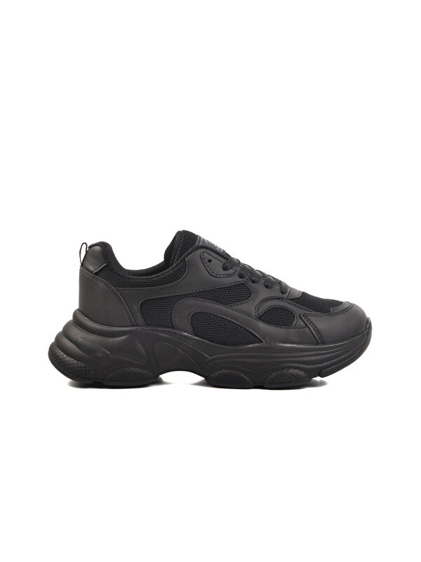 Siyah Fileli Kadın Spor Ayakkabı 164 G - Görsel 2