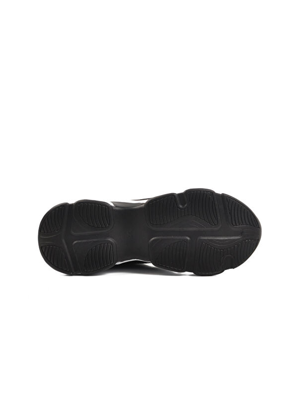 Siyah Beyaz Fileli Kadın Spor Ayakkabı 164 G - Görsel 6