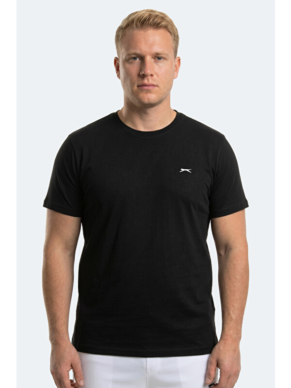 SLAZENGER ROSALVA JMB Erkek Büyük Beden Siyah Tişört