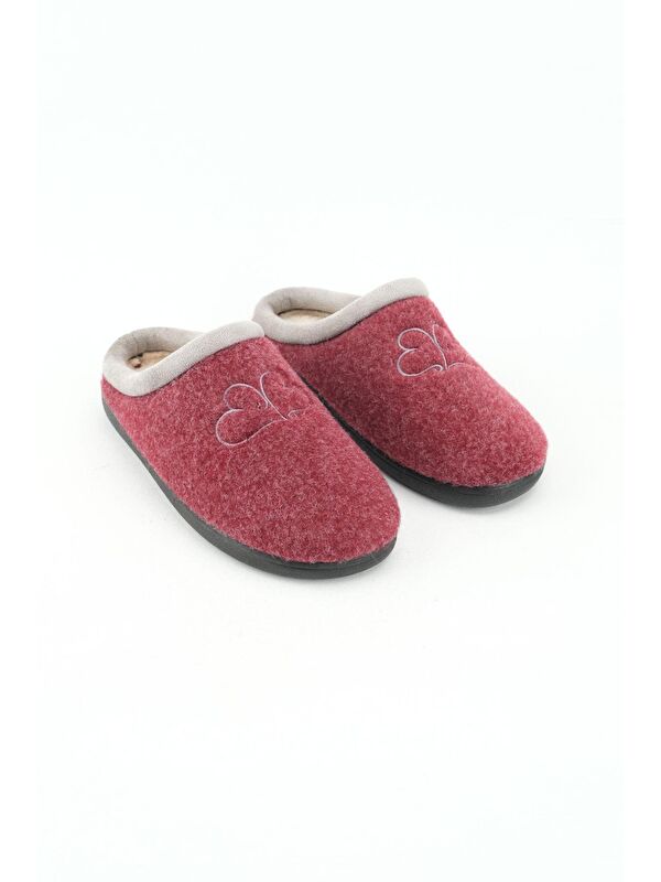 Gezer Bordo Gezer Kışlık Ev Kadın Bahçe Terlik