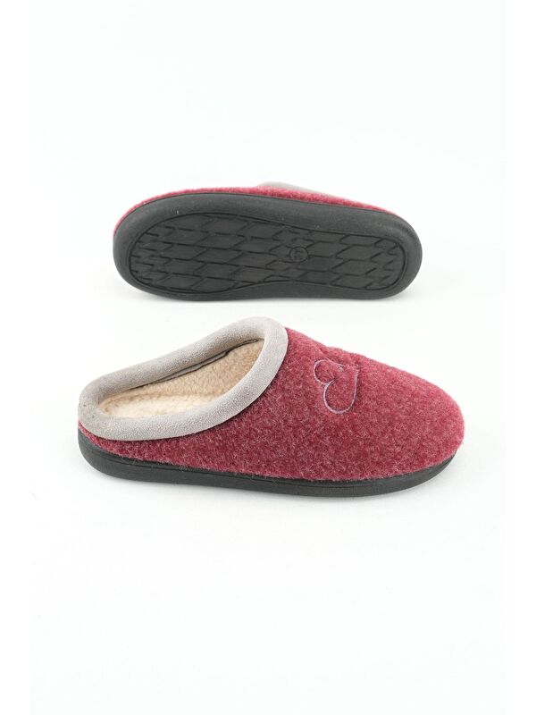 Gezer Bordo Gezer Kışlık Ev Kadın Bahçe Terlik