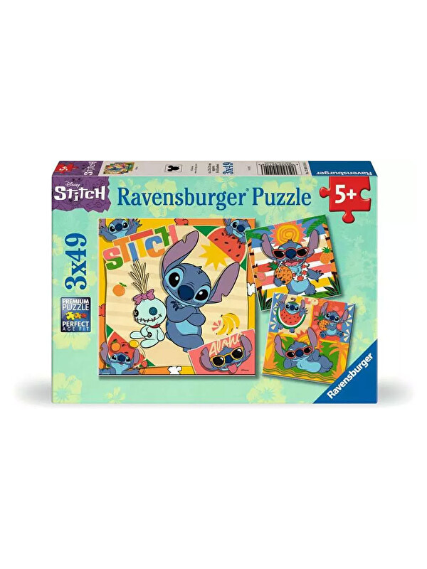 Ravensburger Çocuk Puzzle 3x49 Parça Disney Stitch RPK120041146