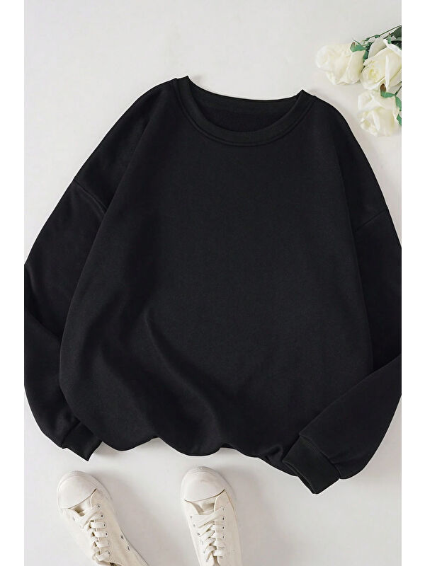 uyguntarz Unisex Let's Baskılı Bisiklet Yaka Sweatshirt