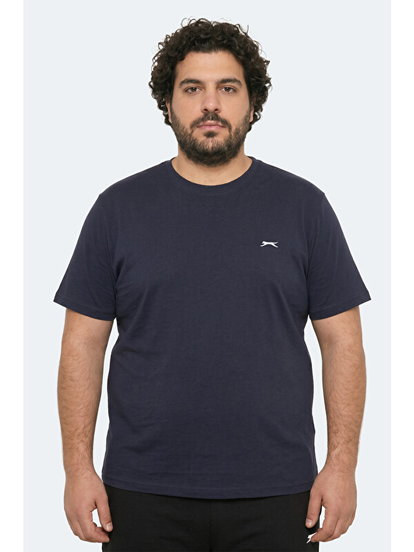 SLAZENGER ROSALVA JMB Erkek Büyük Beden Lacivert Tişört