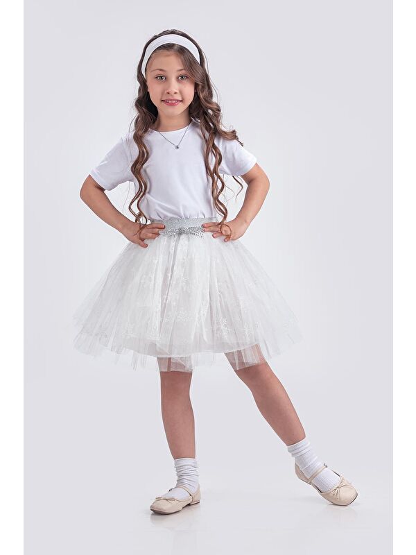 Mnk Baby & Kids Tütü Kartanesi Baskılı Parti Etek M00779