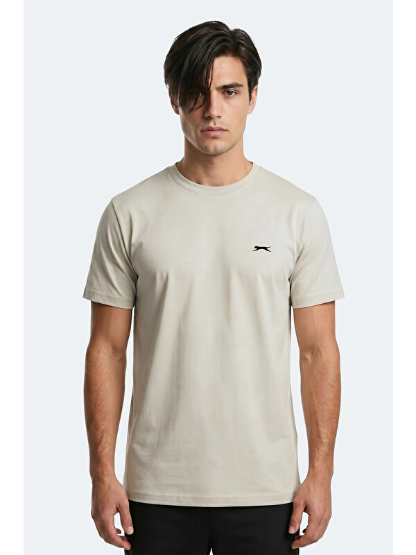 SLAZENGER ROSALVA T Erkek Pamuklu Açık Gri Tişört