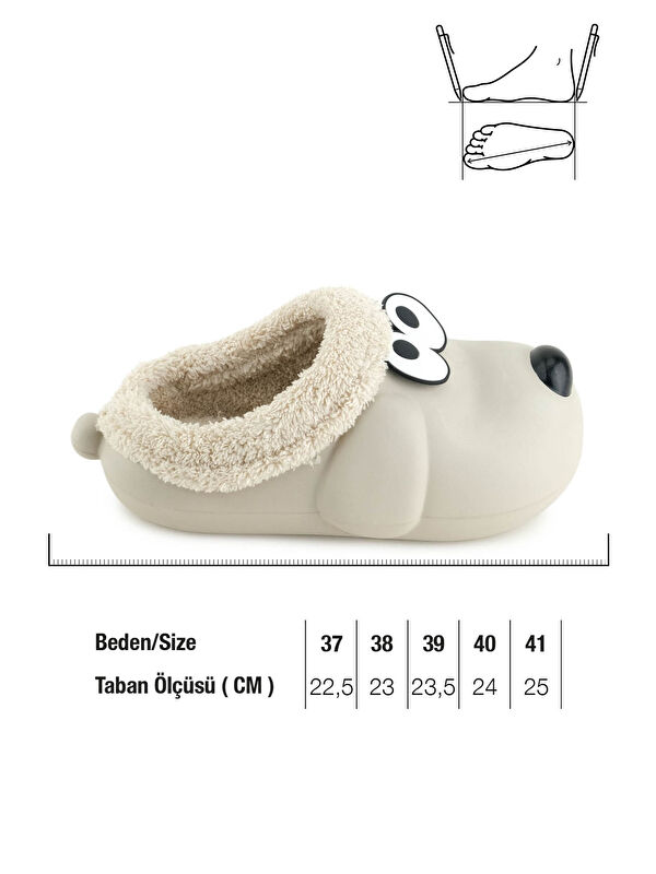 Gezer Bej Gezer Kışlık Ev Kadın Bahçe ve Islak Zemine Uygun Eva İçi Pelüşlü Botu