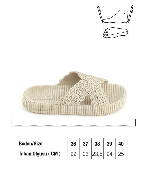 Kadın Yazlık Ev Banyo Islak Zemine Uygun Terlik - Görsel 3