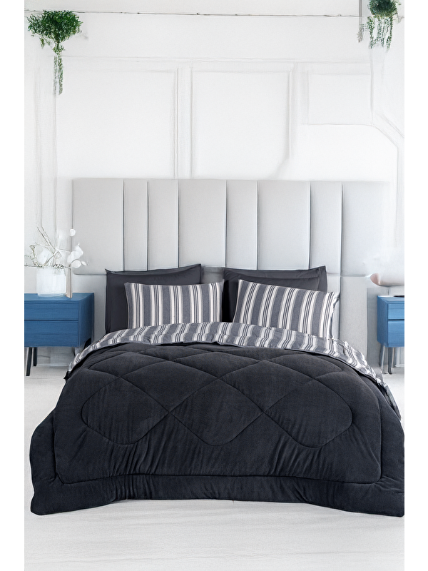 UPSTYLE Wellsoft Yorgan Tek Kişilik Soft Line Antrasit