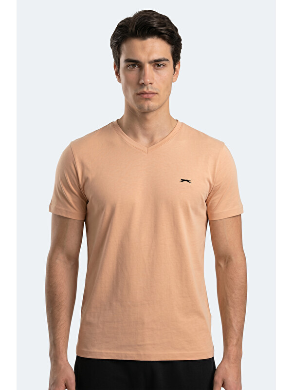 SLAZENGER RIVALDO T Erkek V Yaka Vizon Tişört