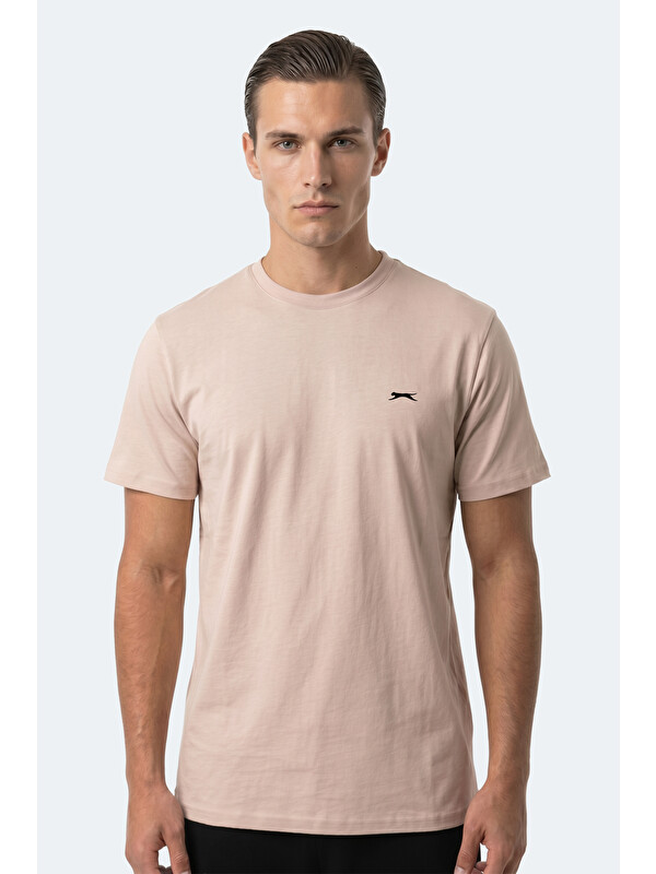 SLAZENGER ROSALVA T Erkek Pamuklu Taş Gri Tişört