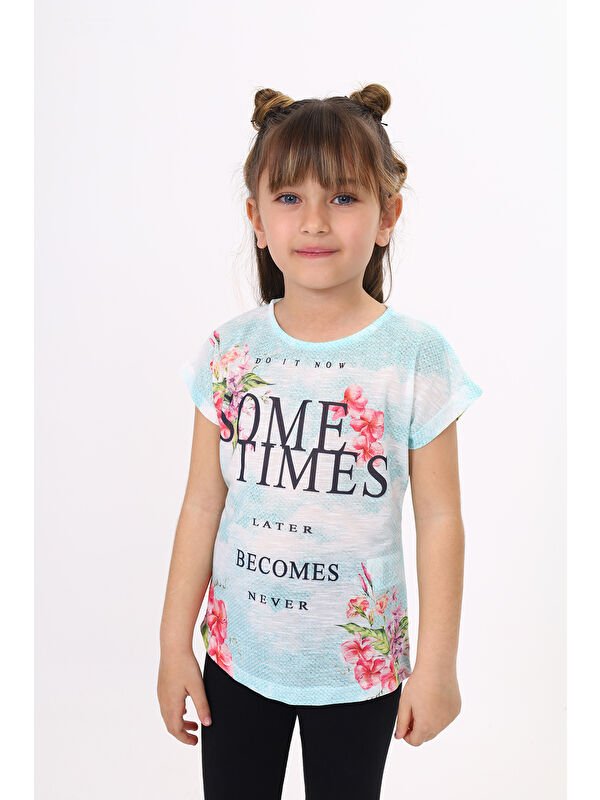 Toontoykids Kız Çocuk Sometimes Baskılı Tişört