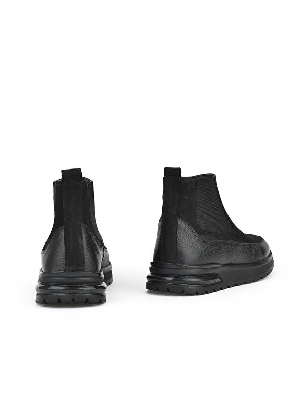 Erkek Hakiki Deri Bot 1431024Z6700 Siyah - Görsel 4