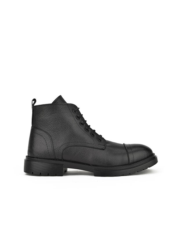 Erkek Hakiki Deri Bot 143447Z307 Siyah - Görsel 4