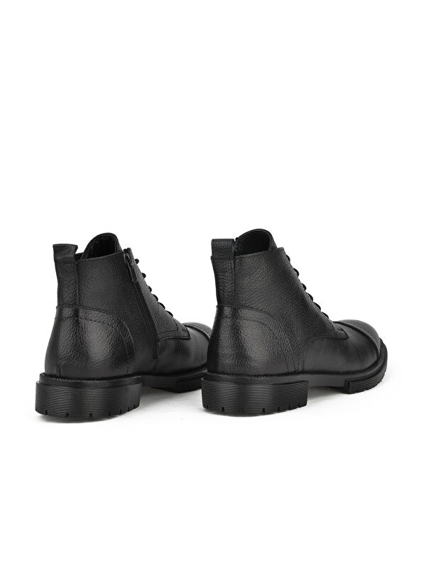 Erkek Hakiki Deri Bot 143447Z307 Siyah - Görsel 6