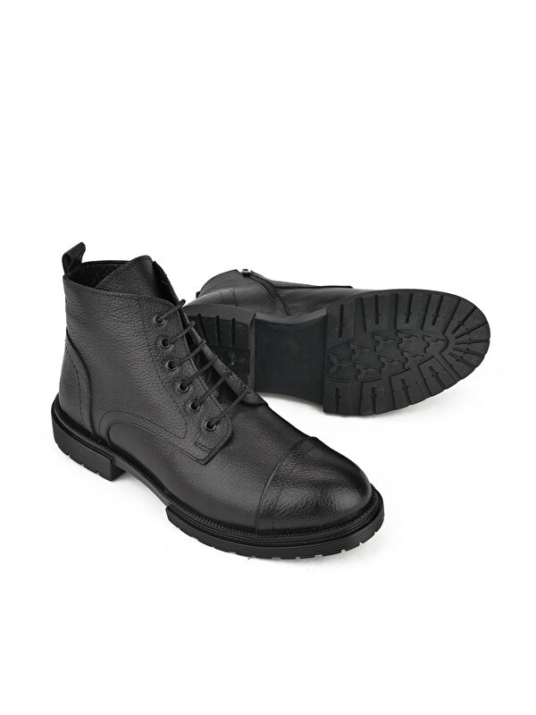 Erkek Hakiki Deri Bot 143447Z307 Siyah - Görsel 7