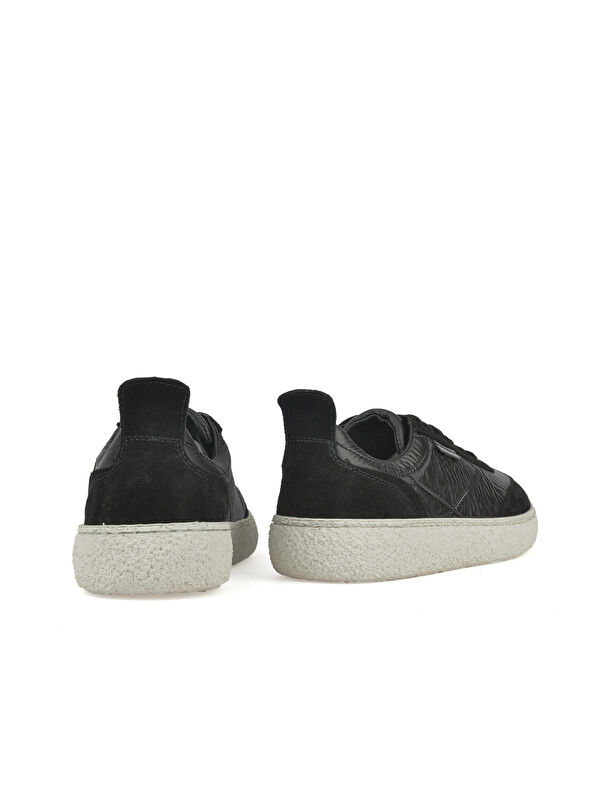 Erkek Hakiki Deri Sneaker 1431026Z219 Siyah - Görsel 4