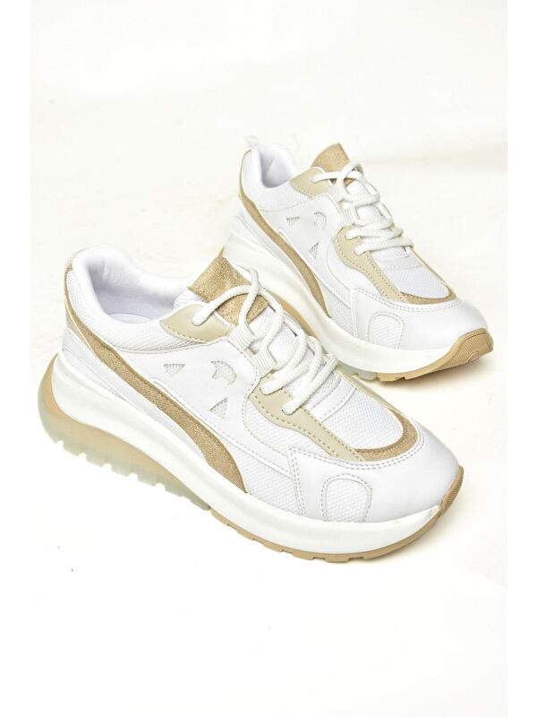 U9732138 Beyaz Kadın Sneakers - Görsel 4