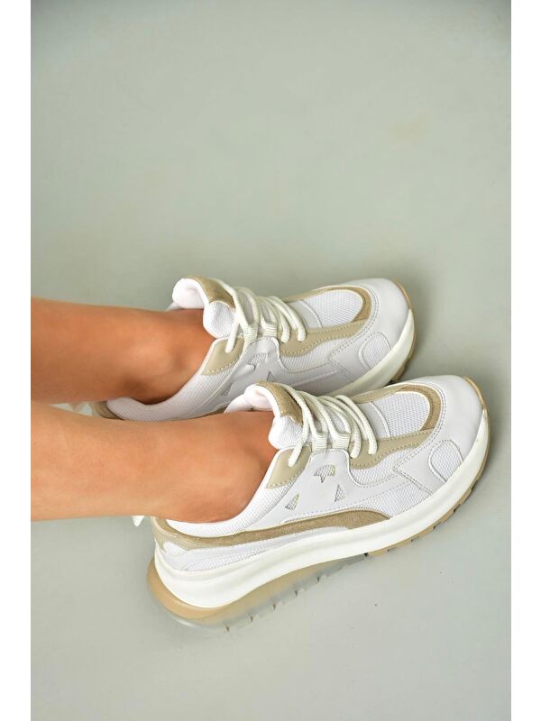 U9732138 Beyaz Kadın Sneakers - Görsel 7