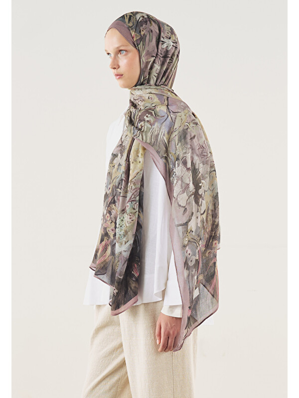 Fresh Scarfs Soft Dream Desen Soft Viskon Şal Gül Kurusu