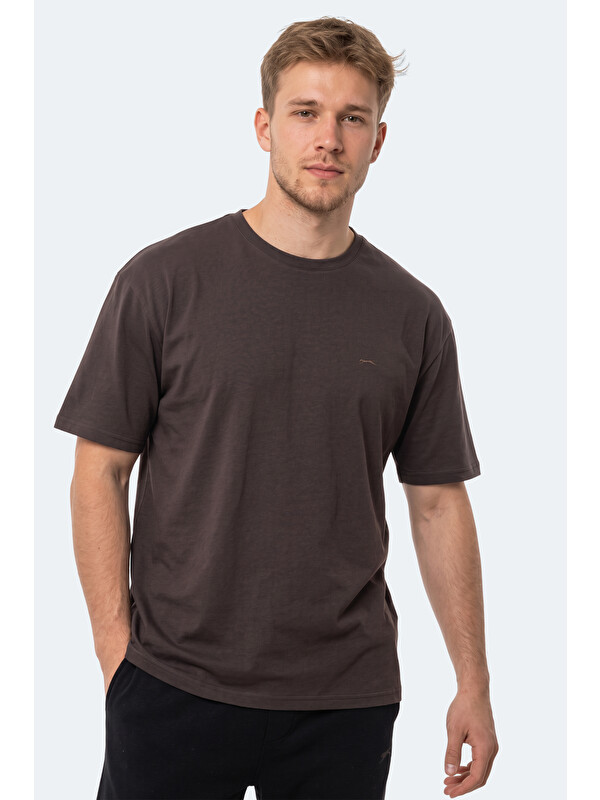 SLAZENGER KODEX Erkek  Kahve Tişört