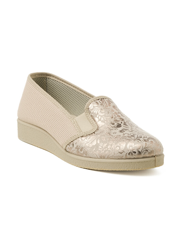Green Life Kadın Klasik Ayakkabı 956 STRETCH WOMEN'S FOOTWEAR Beige