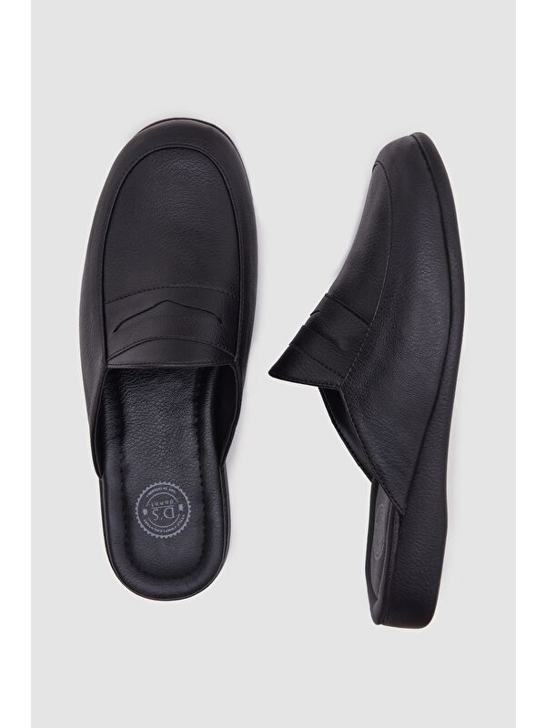 Siyah Erkek Misafir Ev Çeyizlik Terlik - Görsel 4