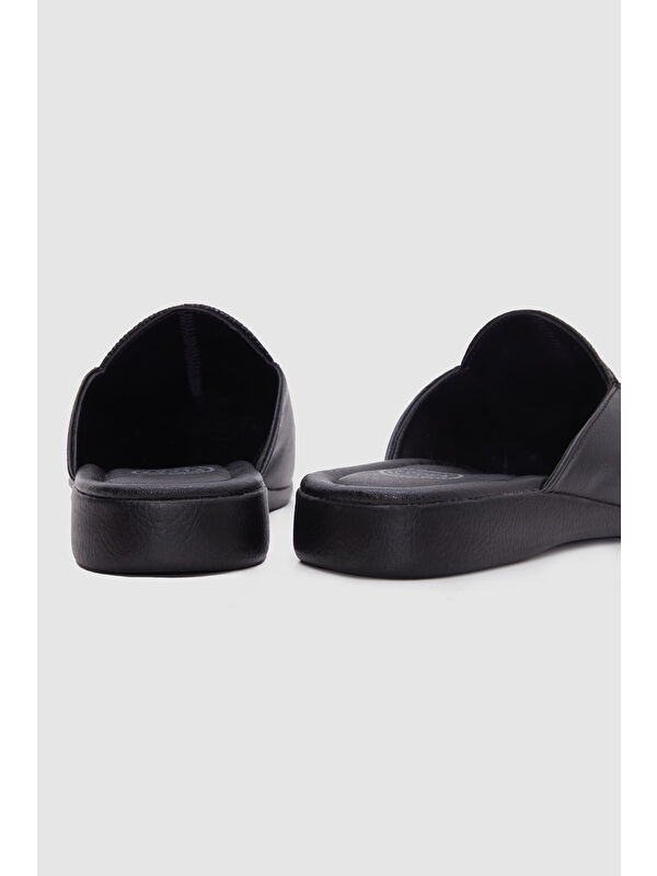 Siyah Desenli Misafir Çeyiz Ev Erkek Terlik - Görsel 6