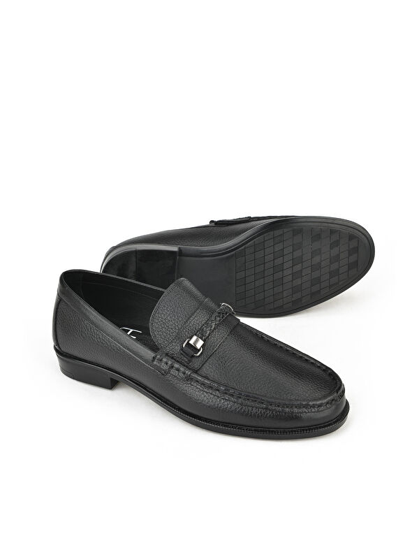 Erkek Hakiki Deri Ayakkabı 143745Z5418 Siyah - Görsel 5