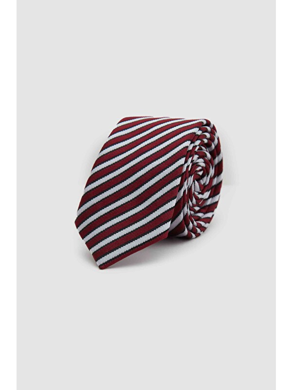 D'S damat Bordo Desenli 5,5 Cm Kravat